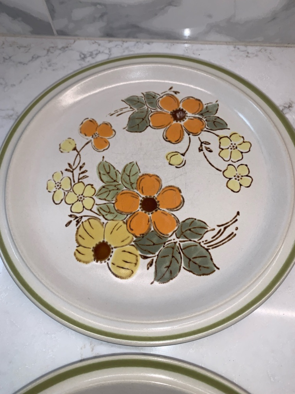 MCM Vintage Harvest Collection Floral Ceramic Dinner Plates Set - Picture 2 of 7